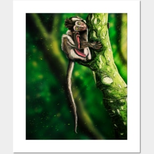 Long Tail Macaque Baby Posters and Art